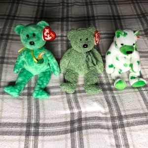 TWO Ty Beanie Baby Irish Bears - NWTS ☘️